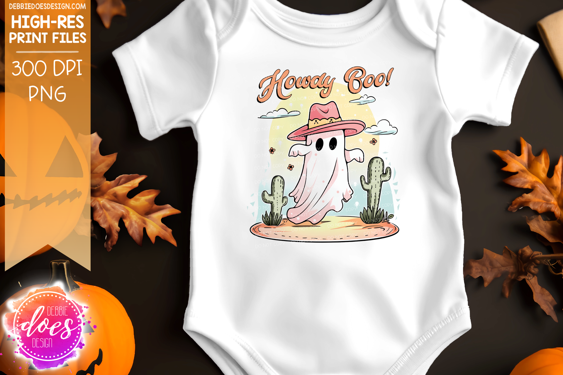 Howdy Boo Western Ghost Pastels - AI Assisted Printable/Sublimation De ...