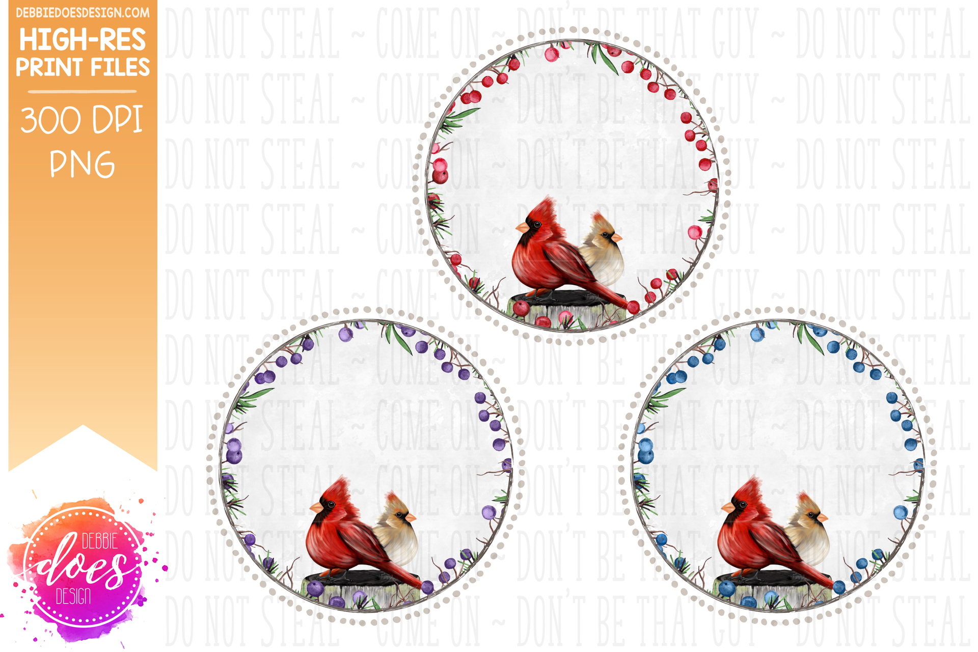 Cardinal Frame Set - 9 Variations! - Sublimation/Printable Design ...