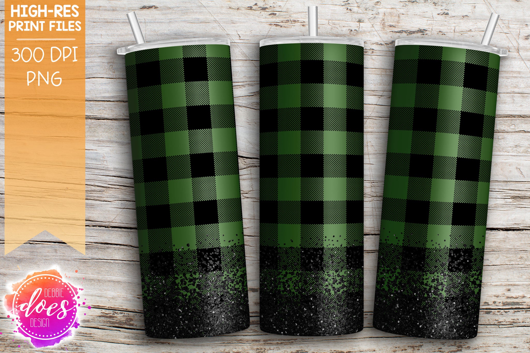 Seamless Ombre Dark Green Tumbler Wrap - So Fontsy