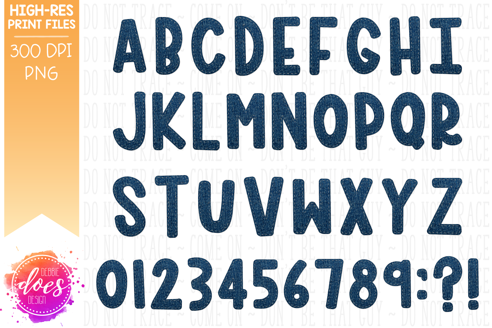 Denim Patch Letters - Design Elements - Design Elements – Debbie Does ...