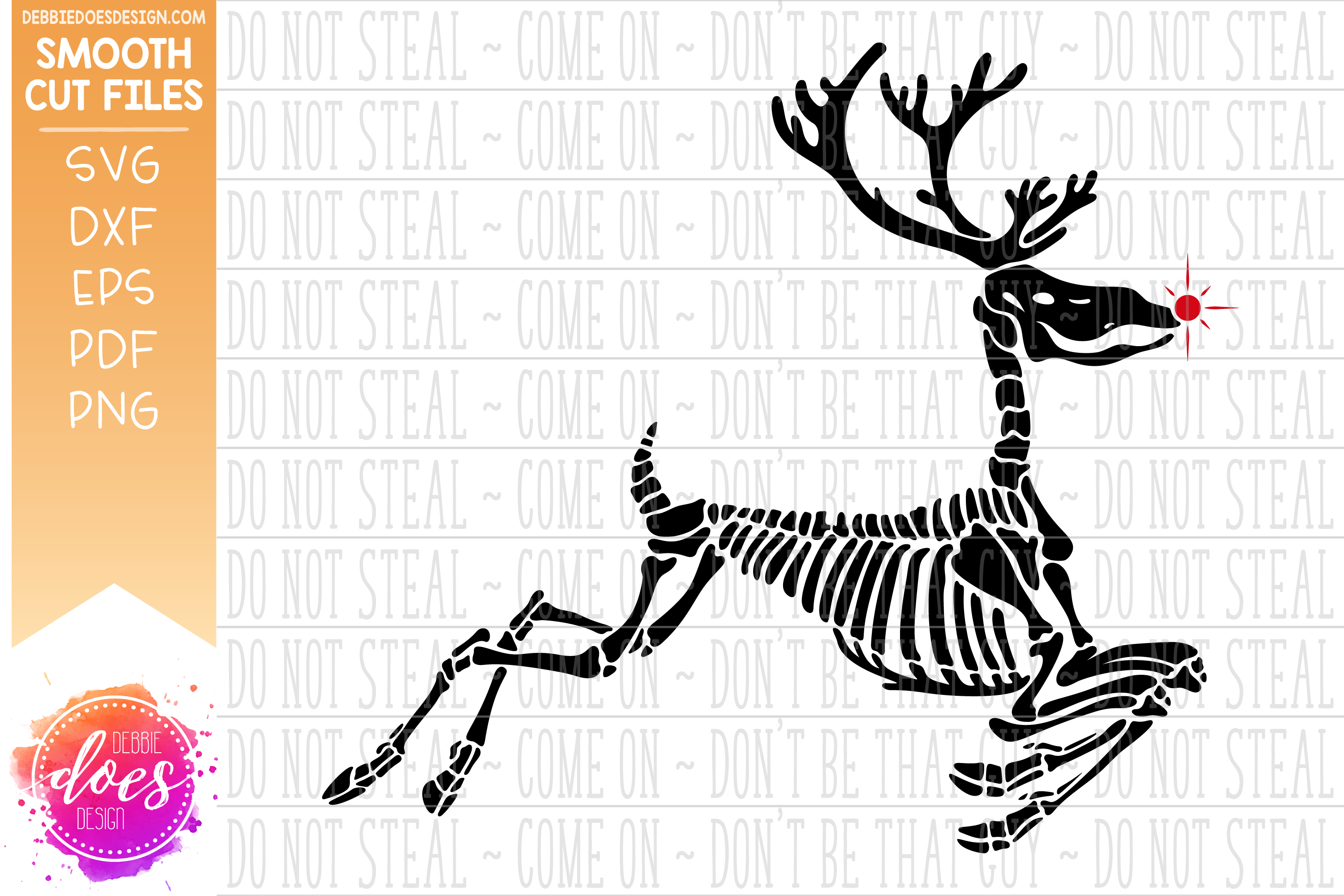 Skeleton Rudolph Svg Reindeer Skeleton