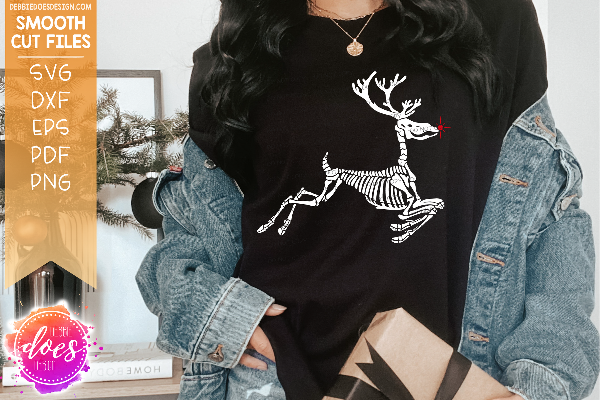 Skeleton Rudolph Svg Rudolf / Reindeer Skeleton - SVG File – Debbie Does Design