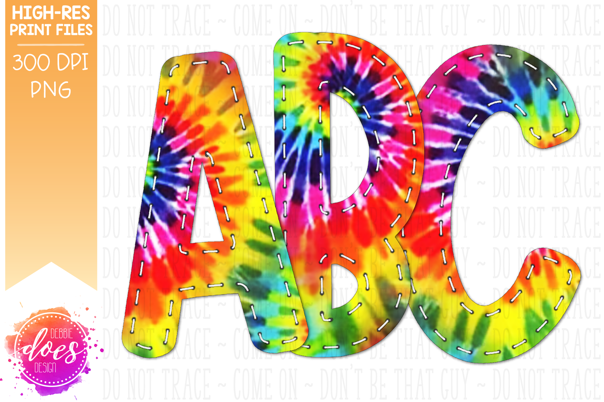 Tie Dye Patch Letters Design Elements Design Elements Debbie Does